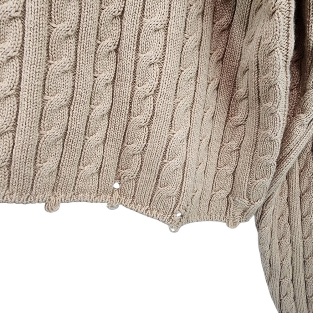 Sandro Women's Alixa Cotton and Wool Blend Cable-Knit Sweater - Picture 5 of 10
